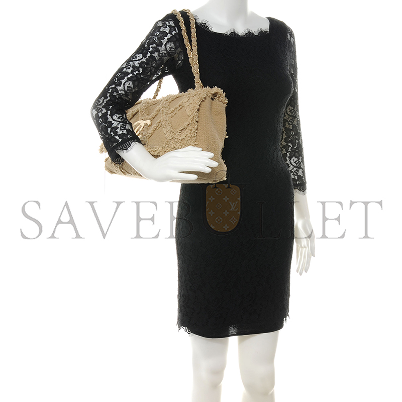 CHANEL MASTER TWEED NATURE FLAP DARK BEIGE (36*20*9cm) 